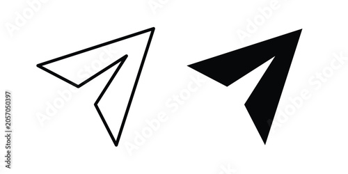 Bild auf Leinwand Send button icon fill and line concepts