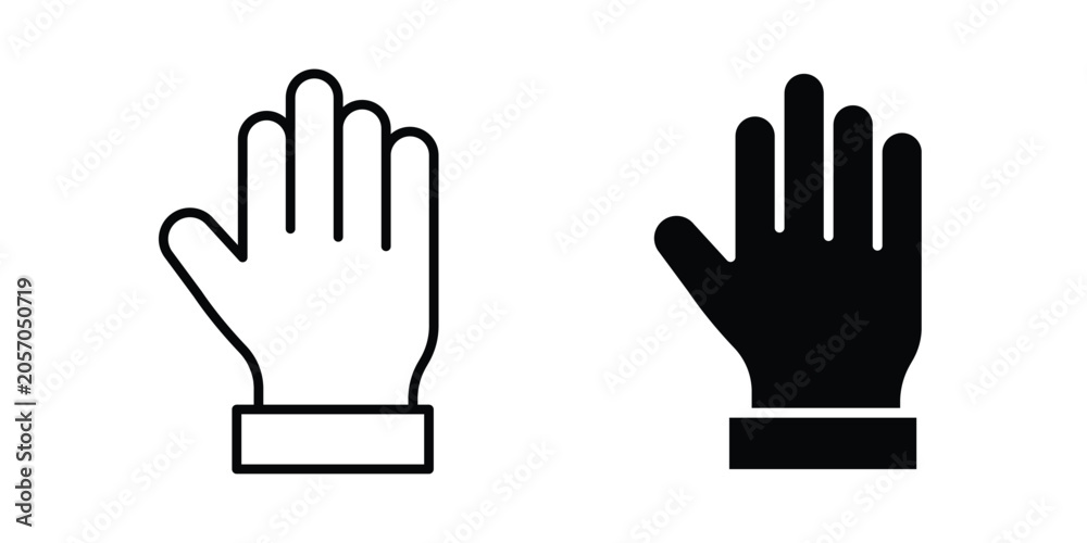 Fototapeta premium Stop icon fill and line concepts