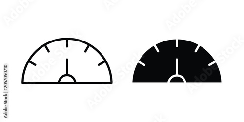 Foto Speedometer icon fill and line concepts
