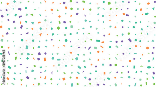 Colorful Abstract Confetti Geometric Seamless Pattern Background