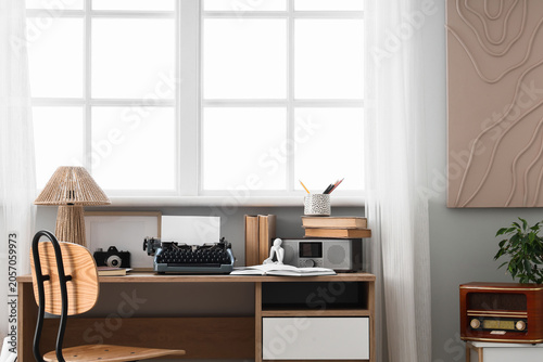 Home office workspace with ...