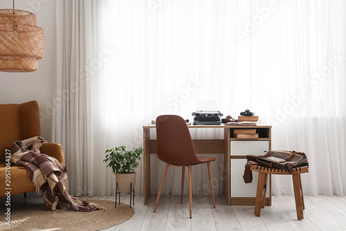 Cozy home office interior w...