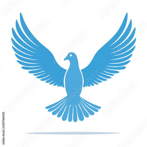 Peacock flat design vector icon