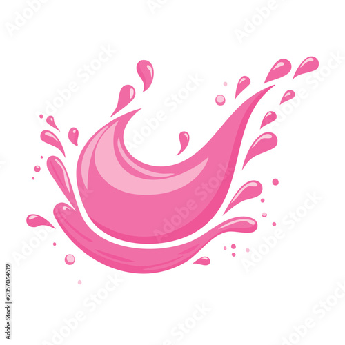 Pink heart squiggle vector illustration