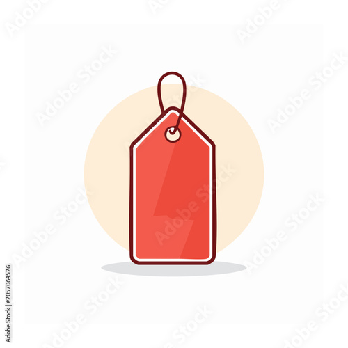 Red gift bag with ribbon isolated on white