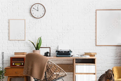 Home office workspace with ...