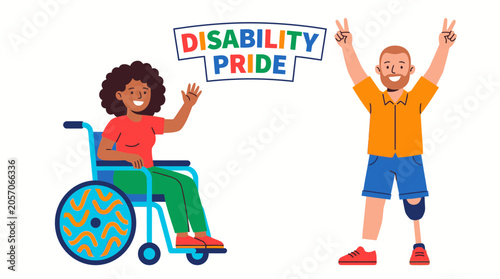 Disability Pride Month: Diverse People Celebrating Inclusion