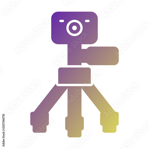 Tripod Stand icon illustration. This is a vector single icon with a solid gradient style. It is suitable for various purposes, including website design, mobile app design, and logo design.