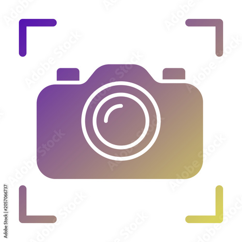Viewfinder icon illustration. This is a vector single icon with a solid gradient style. It is suitable for various purposes, including website design, mobile app design, and logo design.