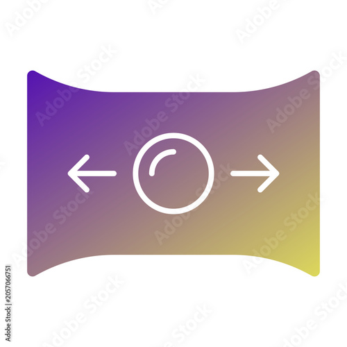 Wide Angle icon illustration. This is a vector single icon with a solid gradient style. It is suitable for various purposes, including website design, mobile app design, and logo design.