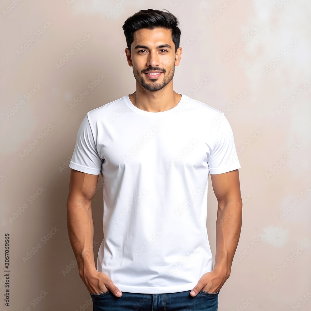 Obraz premium a man wearing a white t - shirt