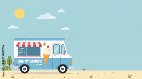 アイスクリーム販売のキッチンカー
