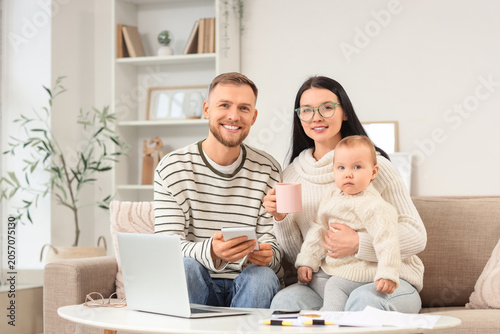 Happy young couple with the...