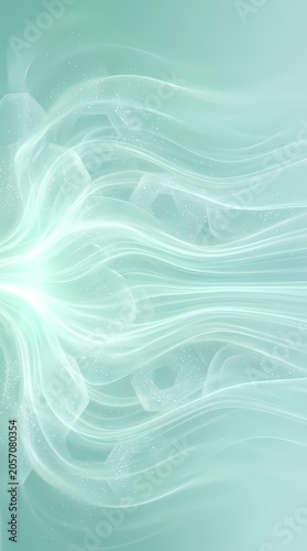 Abstract light energy flow, ethereal glowing lines, futuristic organic background, teal blue