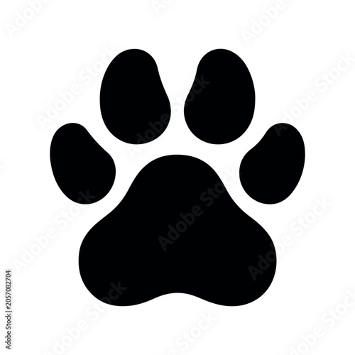 Clean Paw Print Animal Track Minimal Vector Icon
