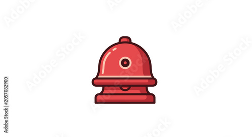 Tableau sur toile Red Bell Icon Alarm Notification Symbol.
