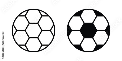 Canvas Print Football icon line and fill concepts