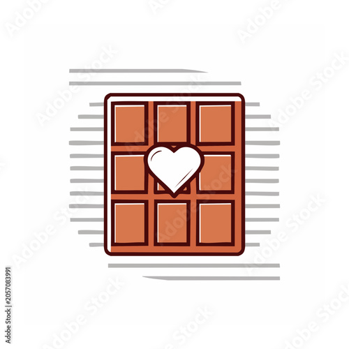 Flat design heart lock icon