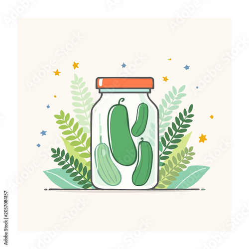 Flat design shopping bag with avocado and leaf