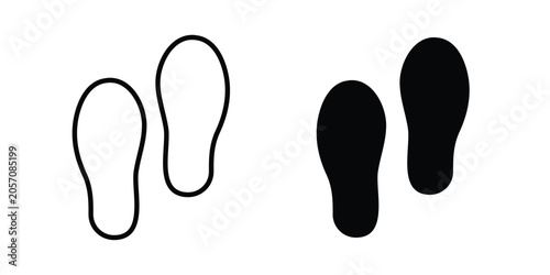 Obraz na płótnie Soles icon line and fill concepts