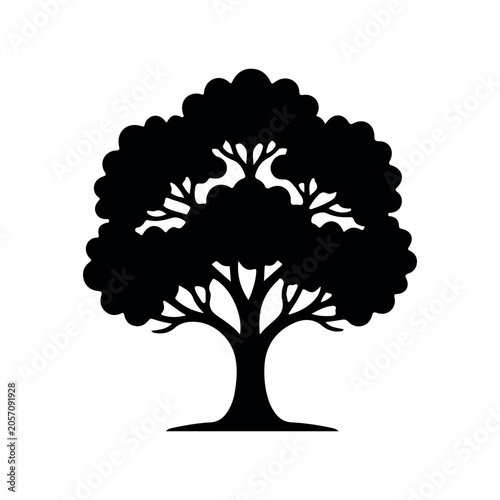 Clean Tree Organic Nature Vector Icon
