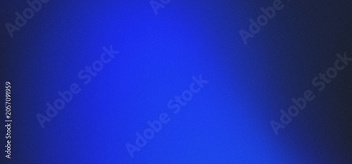 Electric Blue and Black grainy color gradient background retro noise texture effect web banner header backdrop design 