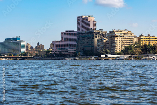 Obraz na płótnie February 19, 2026, Cairo, Egypt, the full-flowing Nile River