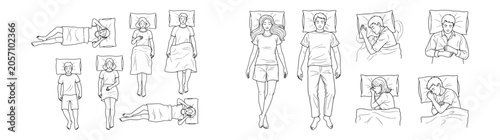 Medical Patient Hospital Outline Vector Set Healthcare Treatment Collection