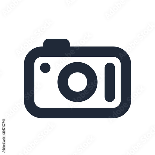 Compact camera line icon, photography outline symbol