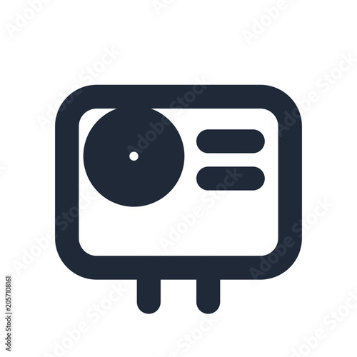 Action cam line icon, photography outline symbol