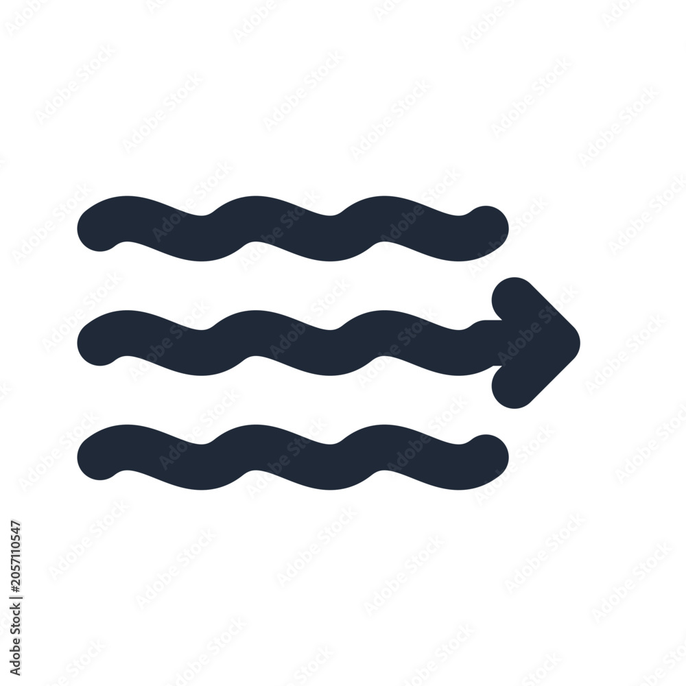 Fototapeta premium Data stream line icon, artificial intelligence outline symbol