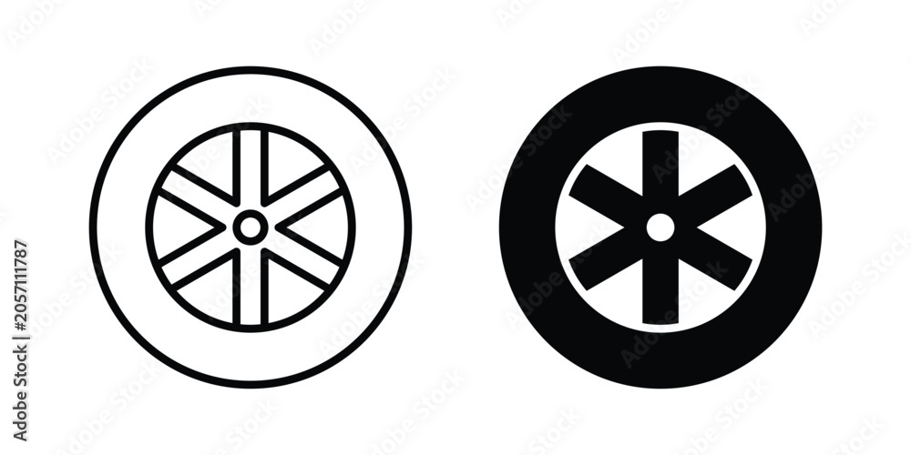 Obraz premium Car wheel icon