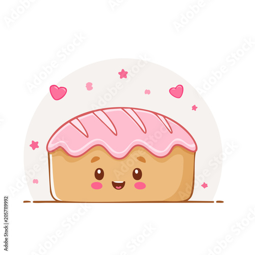 Cartoon pig with heart and star design