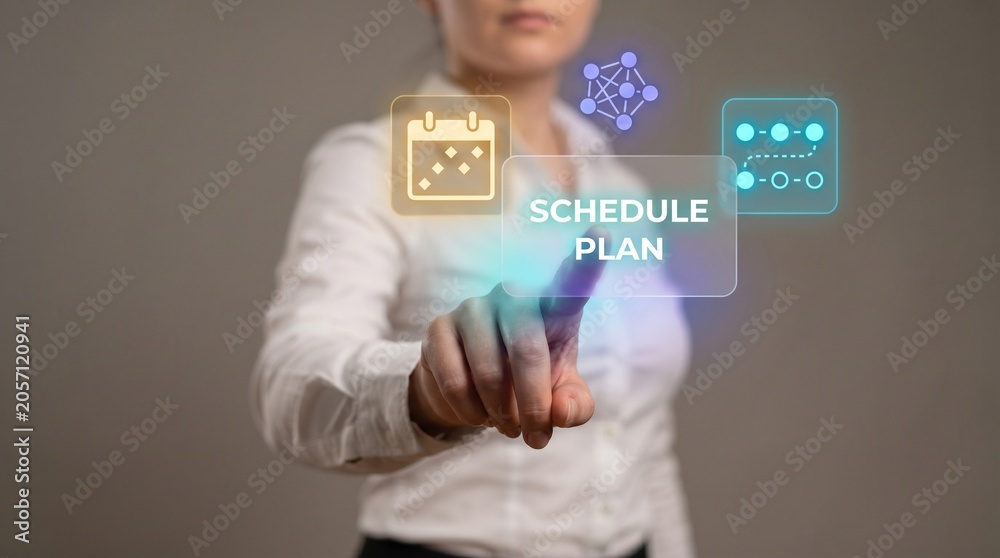 Obraz premium Project Milestones Panel Glows at Stylus Tip to Display Time Clock, Track Hourglass Countdown, Adjust System Gear, and Organize Digital Schedule Planning