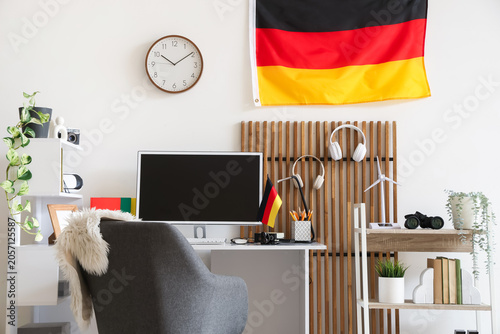 Interior of office with Ger...