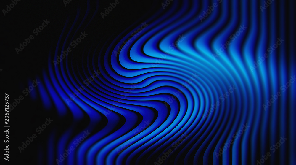 Fototapeta premium Swirling blue lines abstract background, with dark contrast pattern
