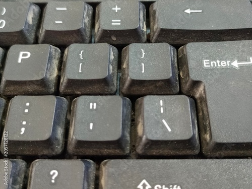 Dusty Keyboard Keys Macro View