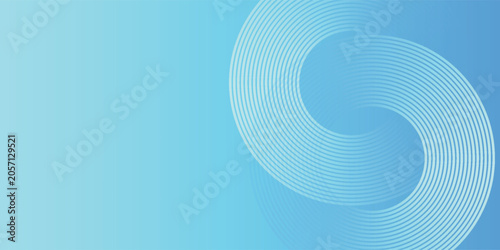 Low light soft sky blue gradient background with geomatric circle lines design background vector illustration.