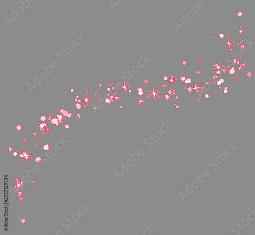 Pink Sparkle Corner Border Glitter Isolated PNG Asset, Glowing Pink Glitter Corner Frame Transparent PNG, Decorative Pink Sparkle Border Isolated Graphic PNG