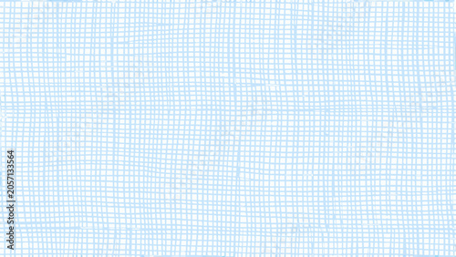 Quadro su tela Pale blue grid pattern with irregular lines on a white background