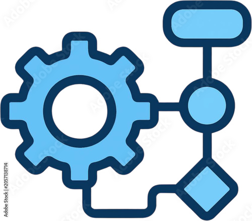 Efficient Workflow Automation Process Icon Symbolizing Streamlined System Management and Configuration Development for Business Strategy