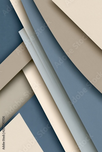 Dynamic abstract layers of paper art digital space graphic design minimalist style top view modern aesthetics