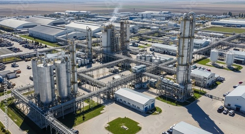 Expansive Industrial Chemical Manufacturing Plant Complex With Extensive Infrastructure and Production Facilities