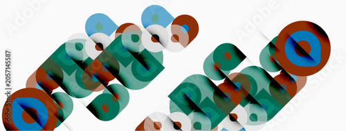Bild auf Leinwand Abstract graphic design features repeated OTTO text elements