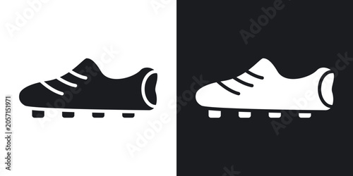 Foto Cleats icons vectors in solid black and white style