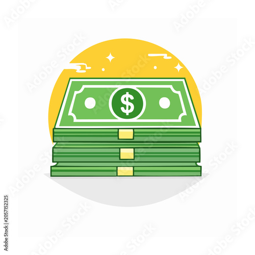 Cartoon piggy bank with coins for savings