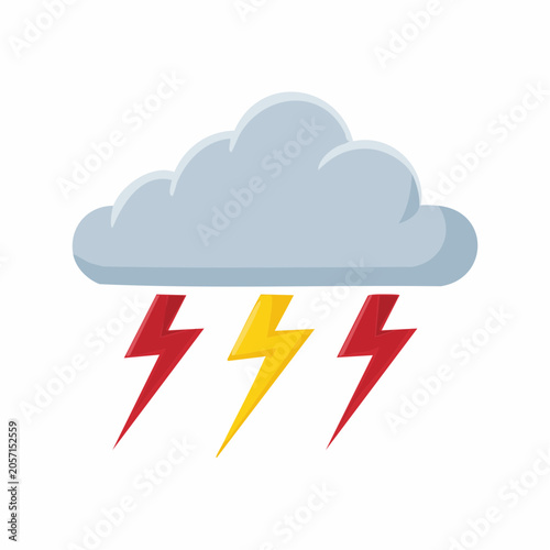 Storm Cloud with Lightning Bolts Icon