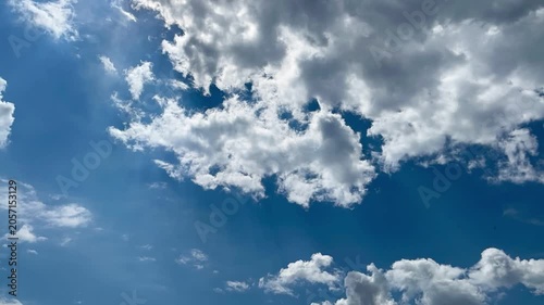 青空と白雲　タイムラプス