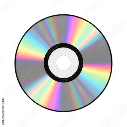 Colorful abstract cd disc with rainbow gradient