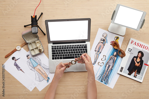 Fashion designer workspace ...